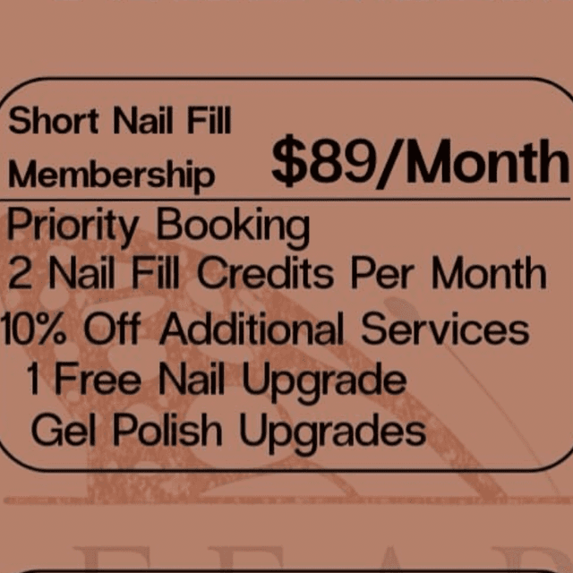 Short Fill- Nail Membership at Fearless Butterfly Beauty Lounge in Norman, OK