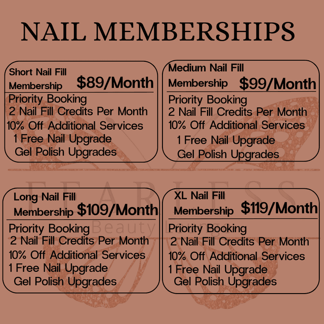 Extra Long Nail Fill Membership