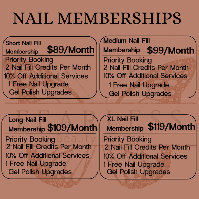 Medium Nail Fill Membership